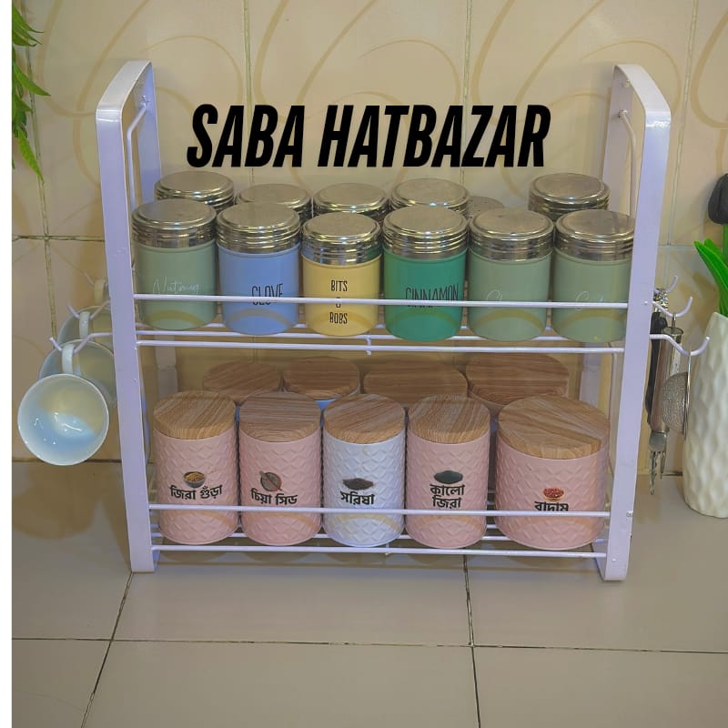 2 Layer Kitchen Self(White Color)=ফ্রি হোম ডেলিভারি